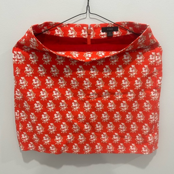 J. Crew Dresses & Skirts - J.Crew Red Floral Skirt
